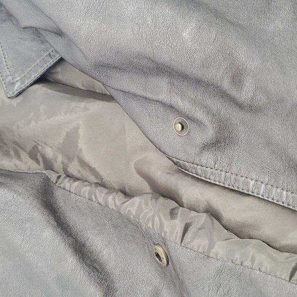 Blank Noir Vegan Leather Moto Jacket Extra Large XL Dark Green - Picture 16 of 16